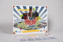 La boîte Vizit et les trois paquets de cartes : Lieux, Vizit et Hasard