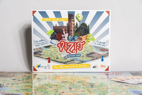 La boîte du jeu Vizit — Édition Tarn, de face sur fond blanc